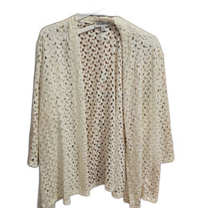 Southern Lady White Crochet Cardigan Cover